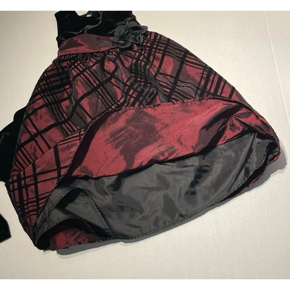 George Burgundy/Black Sleeveless Dress With Jacket Size 4